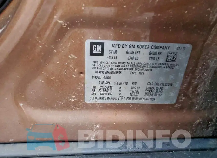 KL4CJESBXHB108996 Photo# 12