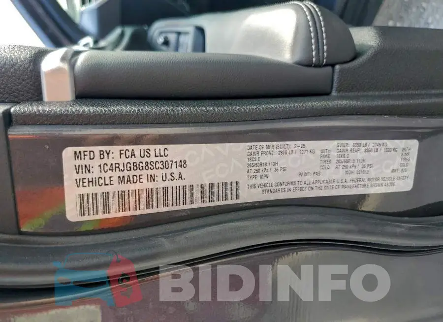 1C4RJGBG8SC307148 Photo# 13