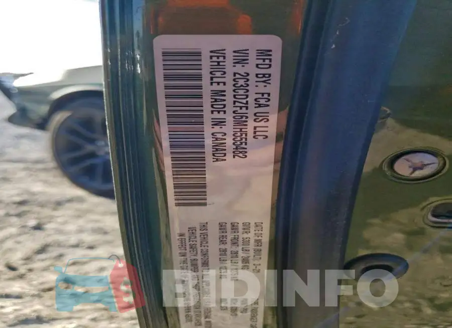 2C3CDZFJ6MH555482 Photo# 12