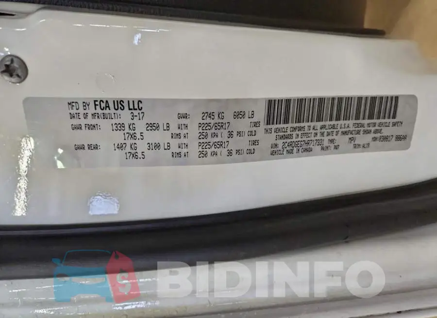 2C4RDGEG7HR717331 Photo# 13