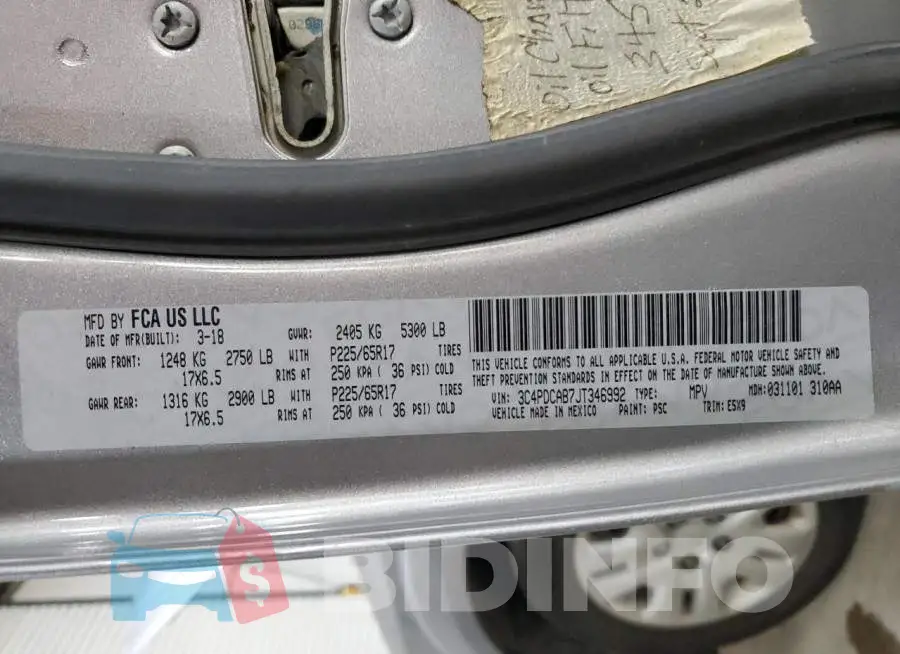 3C4PDCAB7JT346992 Photo# 14