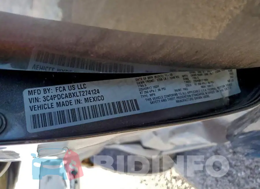 3C4PDCABXLT274124 Photo# 13