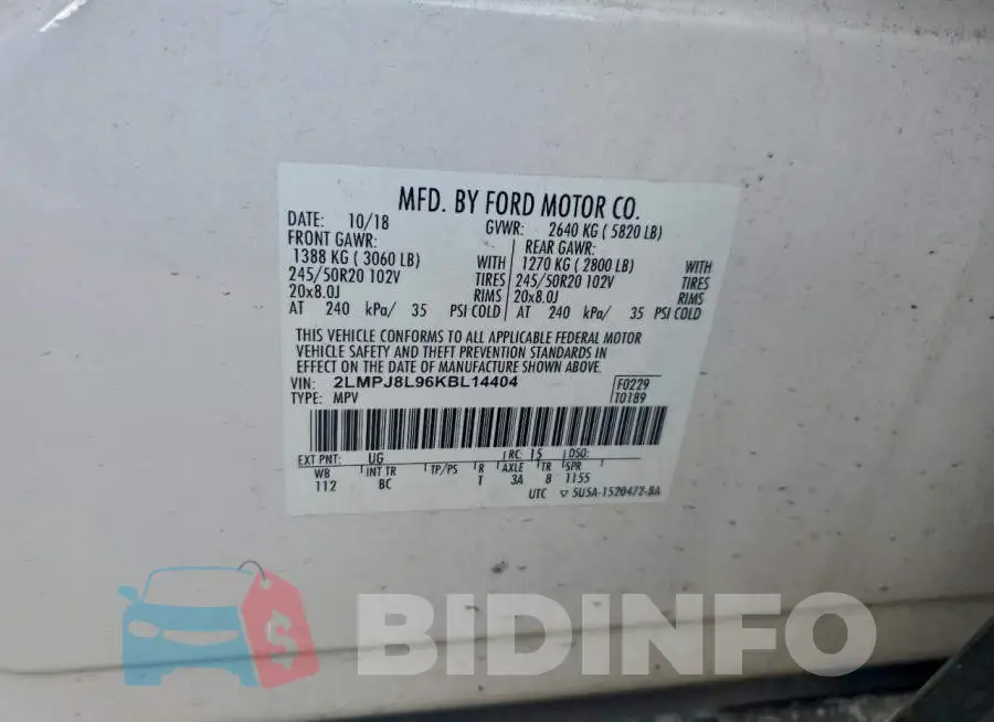 2LMPJ8L96KBL14404 Photo# 13