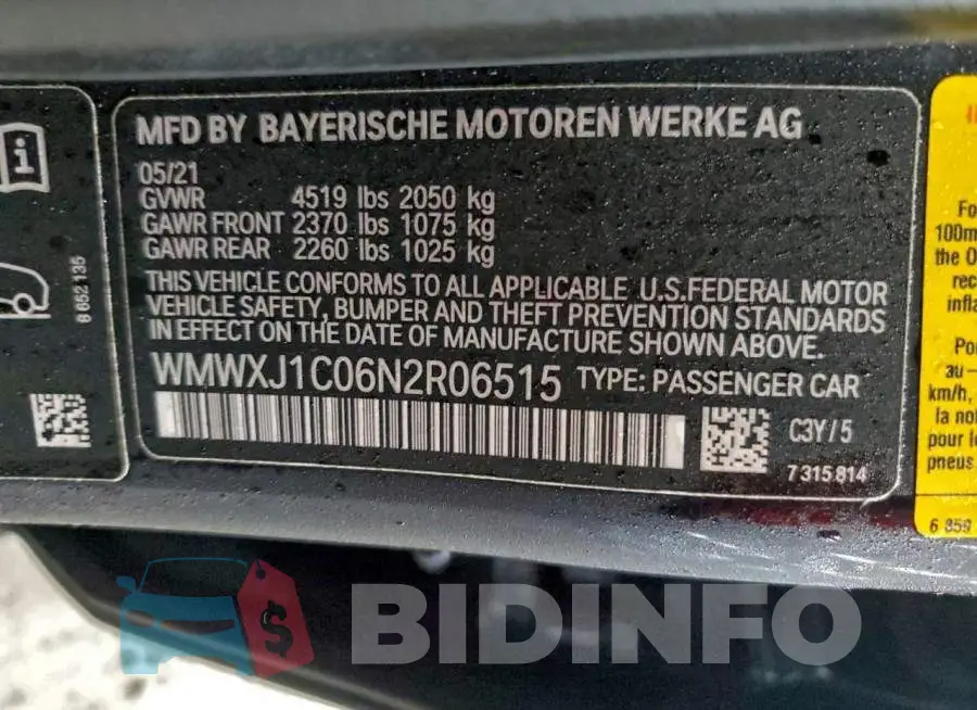 WMWXJ1C06N2R06515 Photo# 13