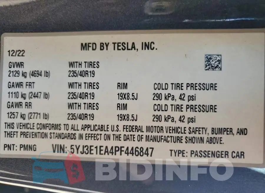 5YJ3E1EA4PF446847 Photo# 13