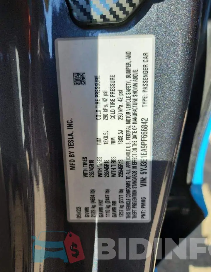 5YJ3E1EA9PF666842 Photo# 12