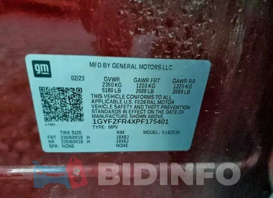 1GYFZFR4XPF175401 Photo# 13