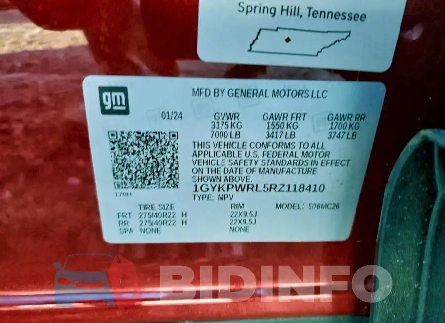 1GYKPWRL5RZ118410 Photo# 14