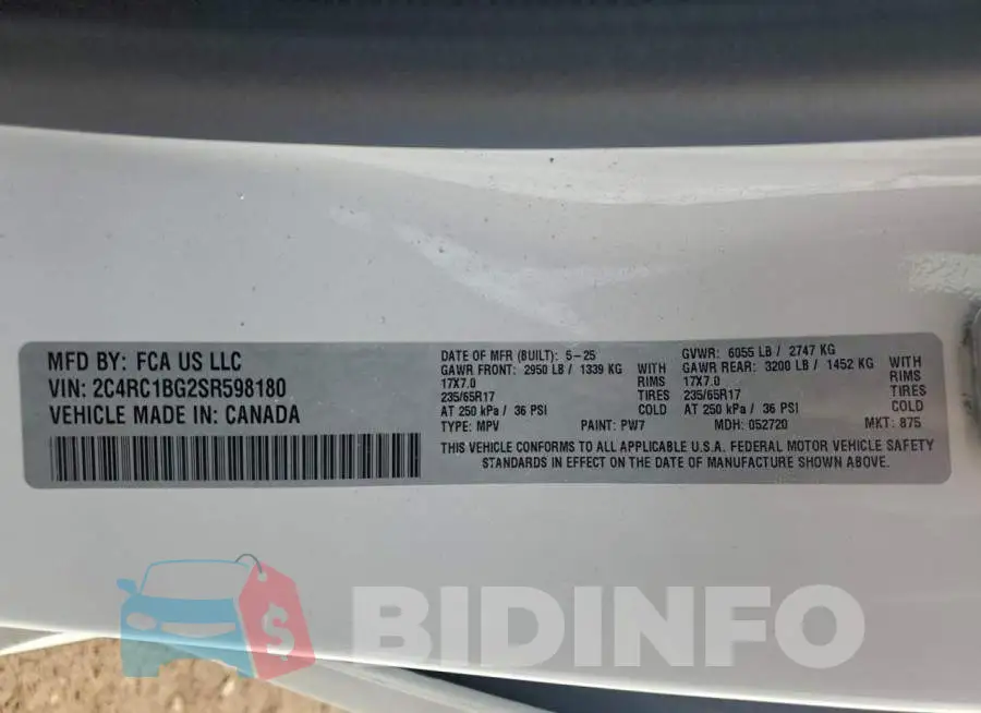 2C4RC1BG2SR598180 Photo# 13