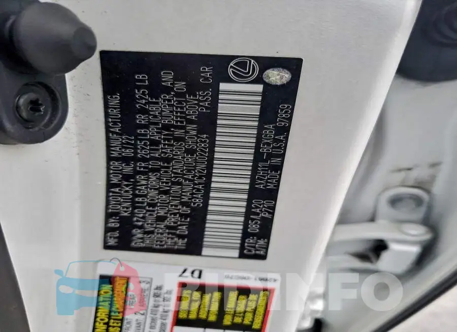 58ACA1C12NU022834 Photo# 13