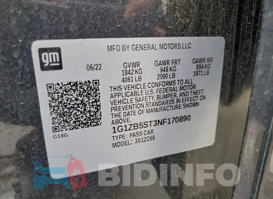 1G1ZB5ST3NF170890 Photo# 12
