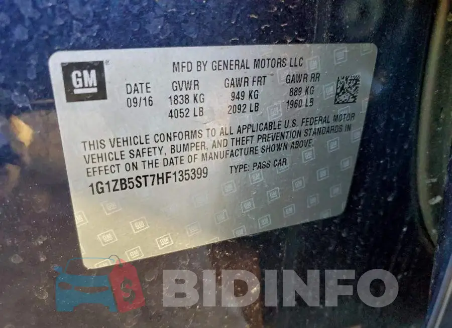 1G1ZB5ST7HF135399 Photo# 12