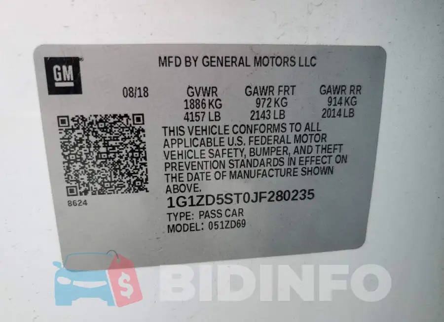 1G1ZD5ST0JF280235 Photo# 13
