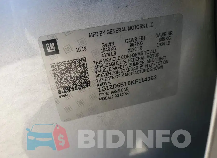 1G1ZD5ST0KF114363 Photo# 12