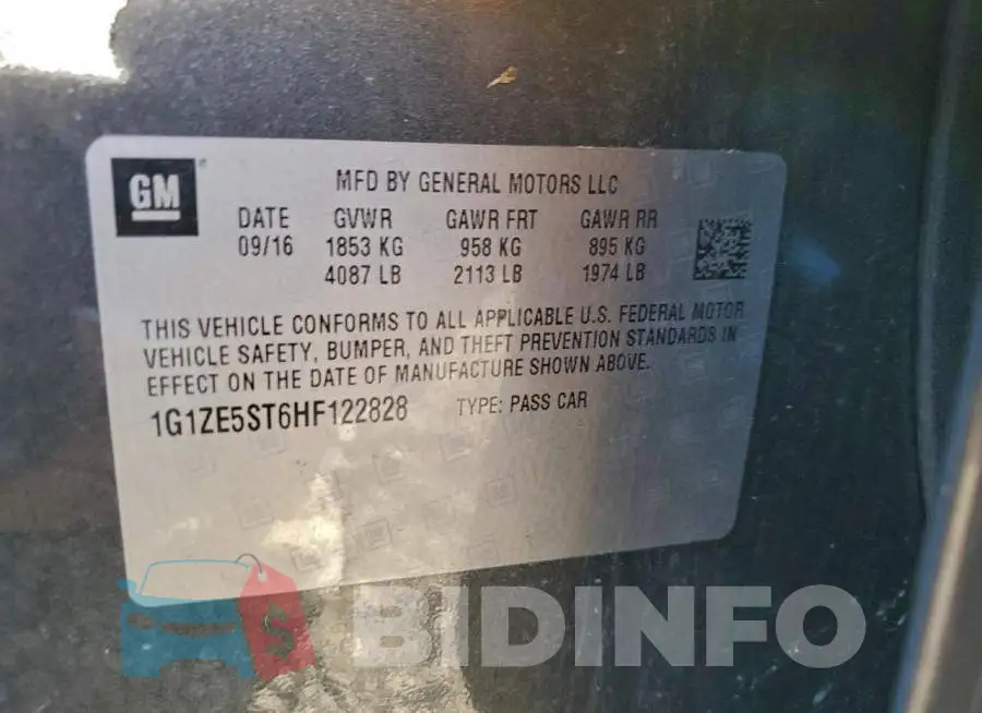 1G1ZE5ST6HF122828 Photo# 12