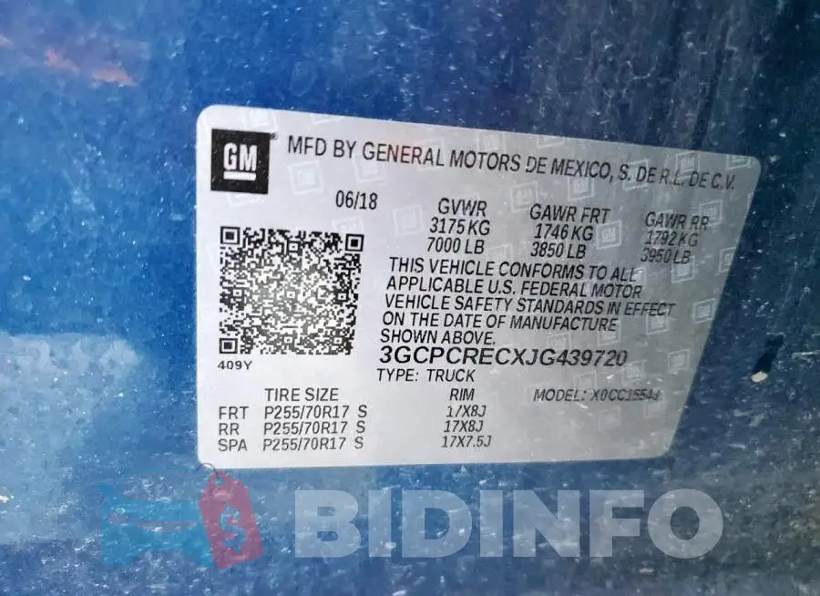 3GCPCRECXJG439720 Photo# 12