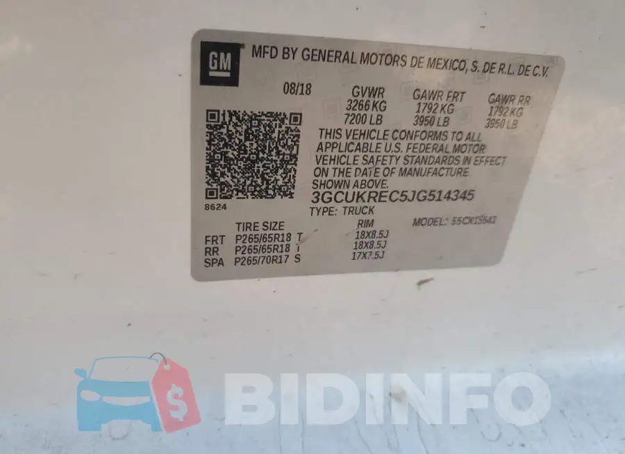3GCUKREC5JG514345 Photo# 12