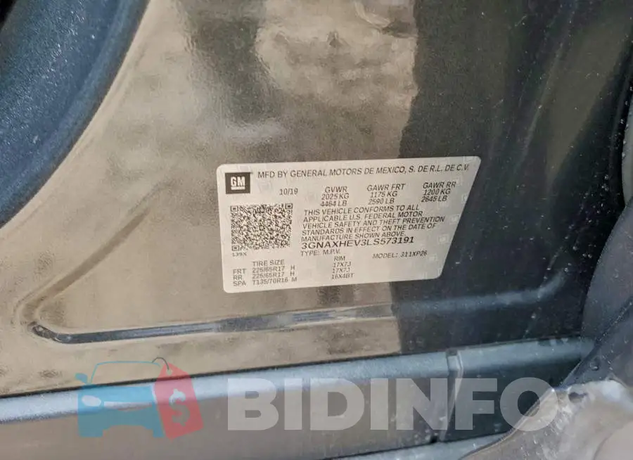3GNAXHEV3LS573191 Photo# 14