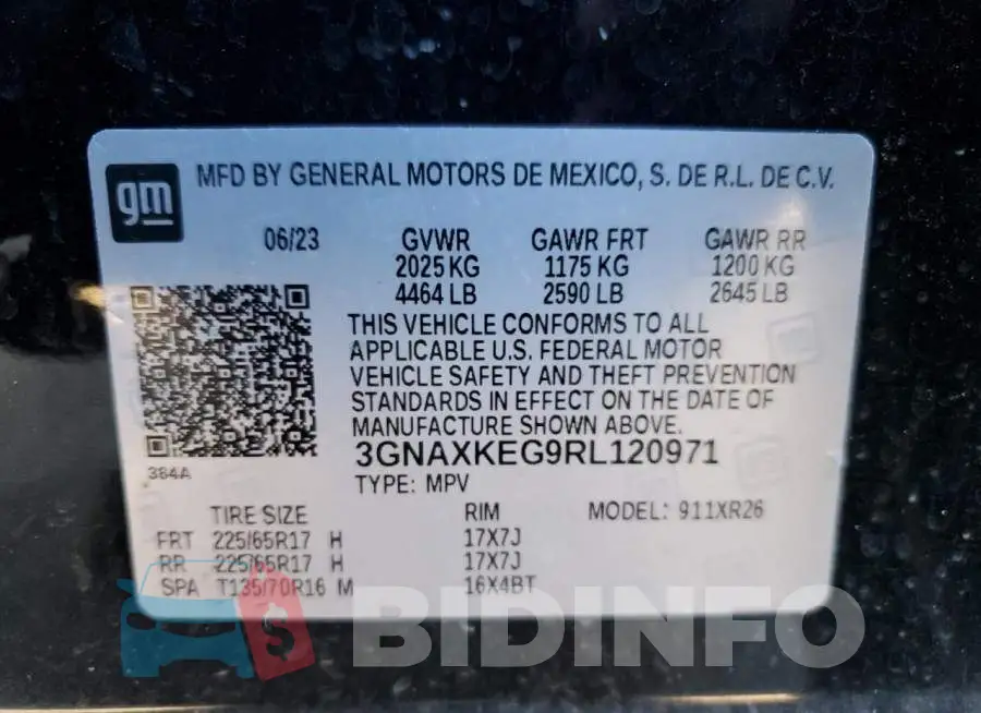 3GNAXKEG9RL120971 Photo# 14