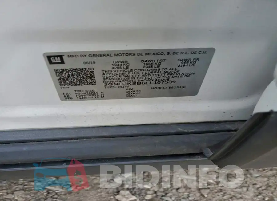 3GNCJKSB6LL107539 Photo# 12