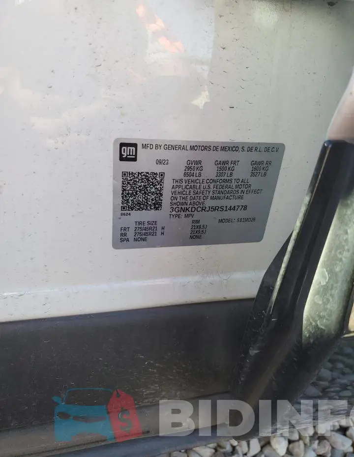 3GNKDCRJ5RS144778 Photo# 14