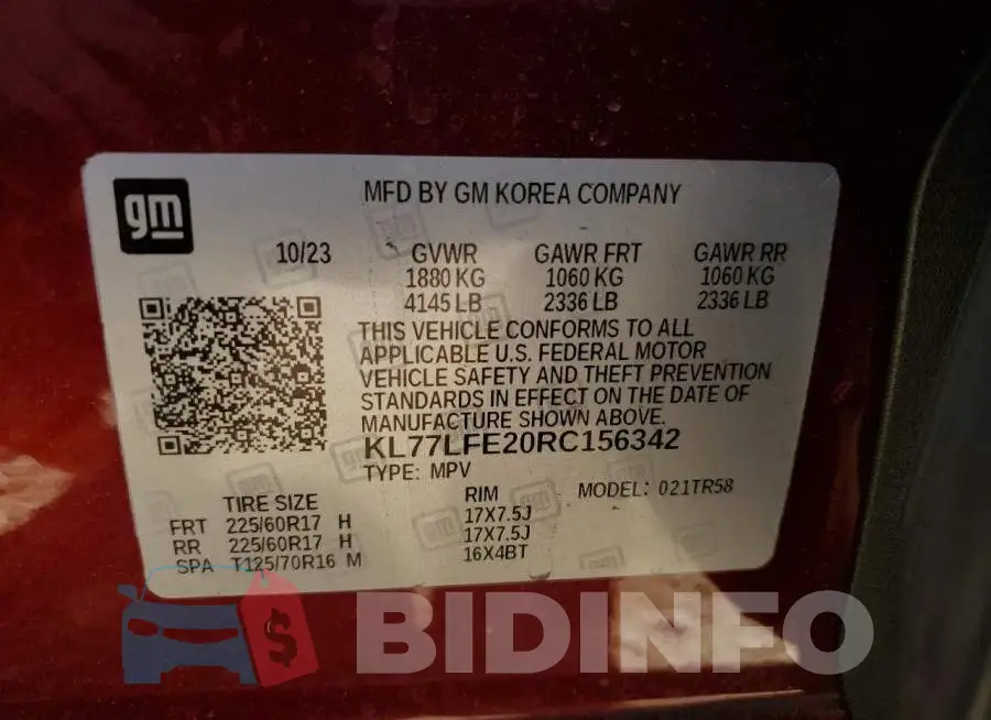 KL77LFE20RC156342 Photo# 13