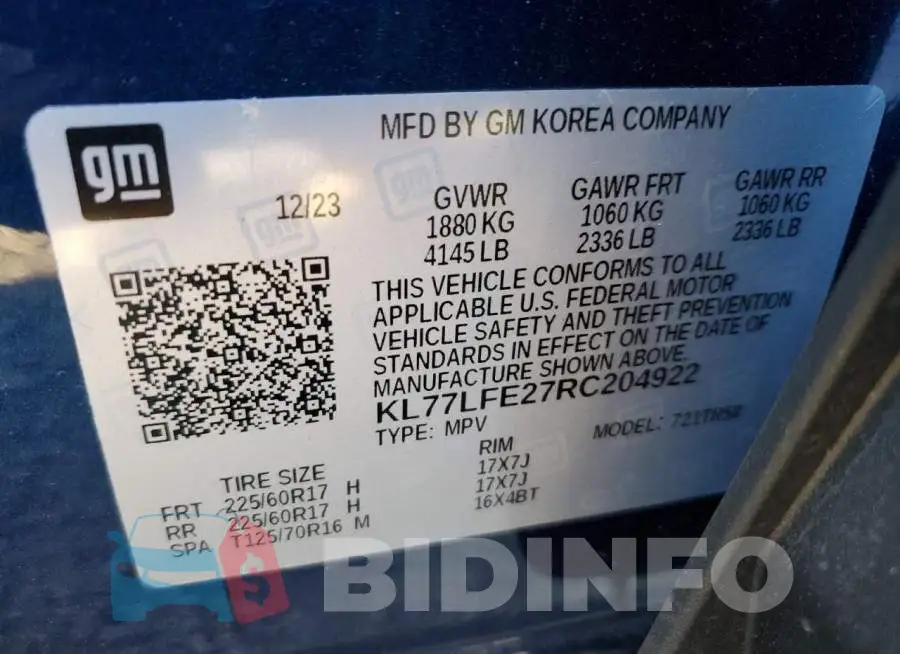 KL77LFE27RC204922 Photo# 13