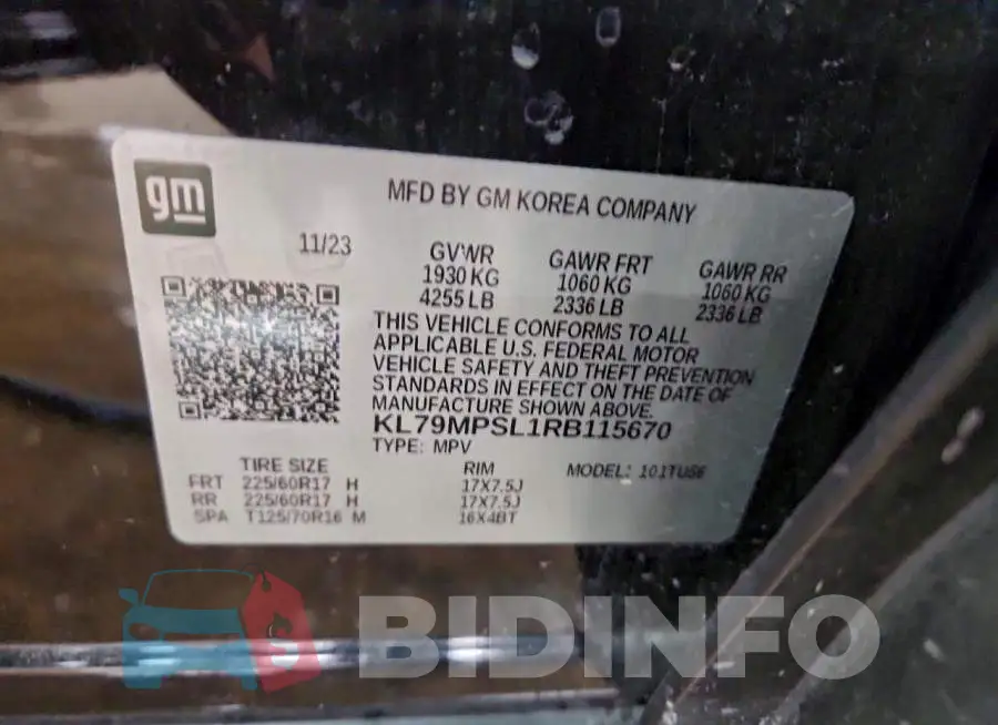 KL79MPSL1RB115670 Photo# 14