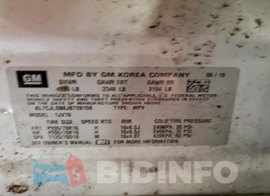 KL7CJLSB8JB728159 Photo# 13