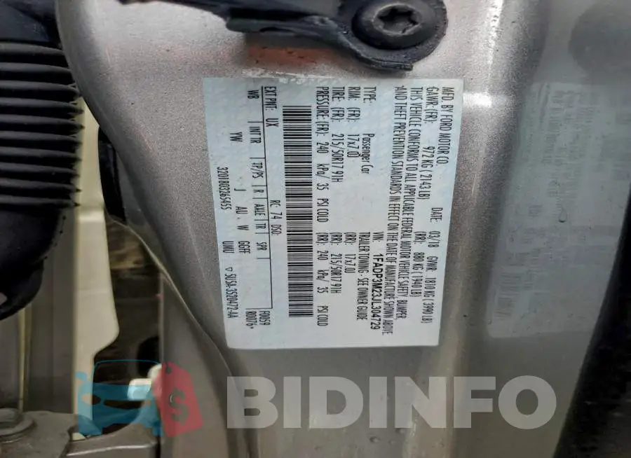 1FADP3M23JL304729 Photo# 12