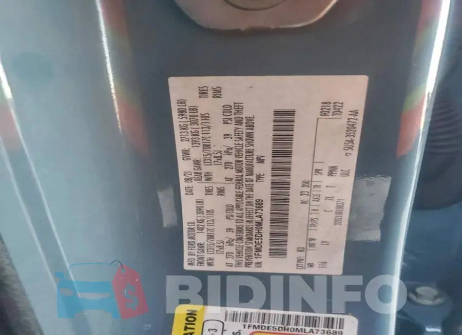 1FMDE5DH0MLA73689 Photo# 13