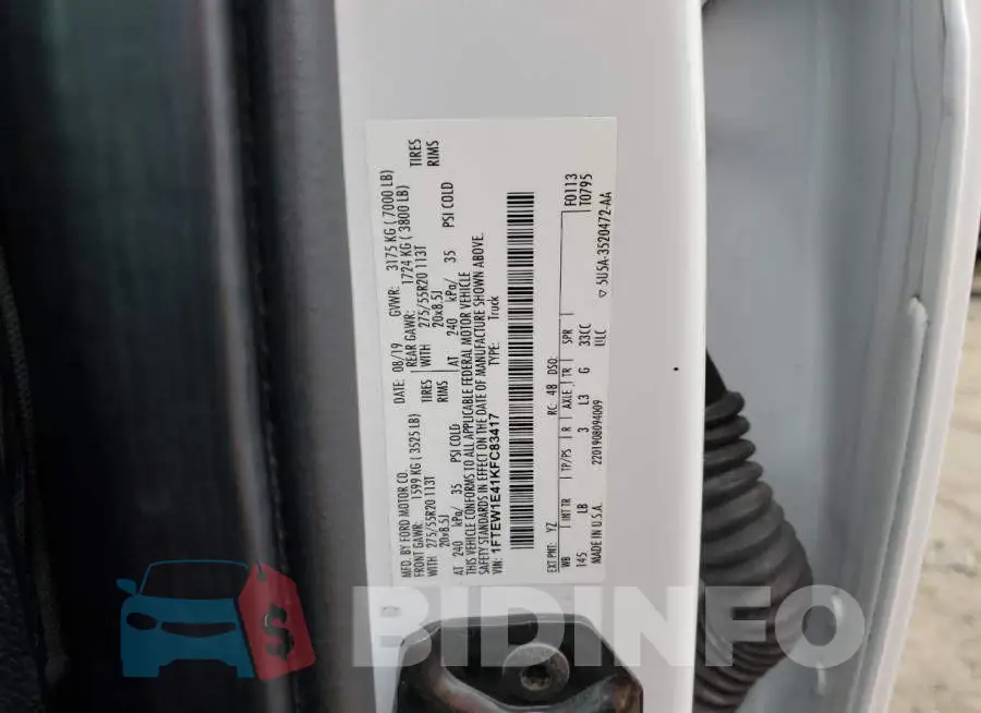 1FTEW1E41KFC83417 Photo# 12