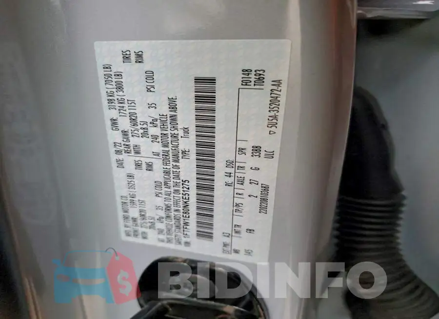 1FTFW1E80NKE51275 Photo# 12