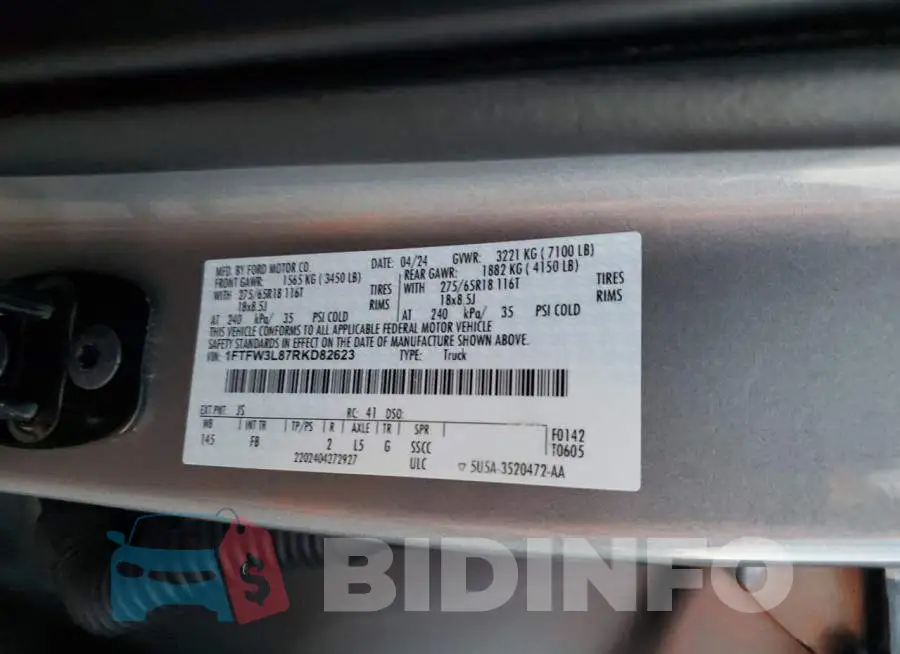 1FTFW3L87RKD82623 Photo# 12