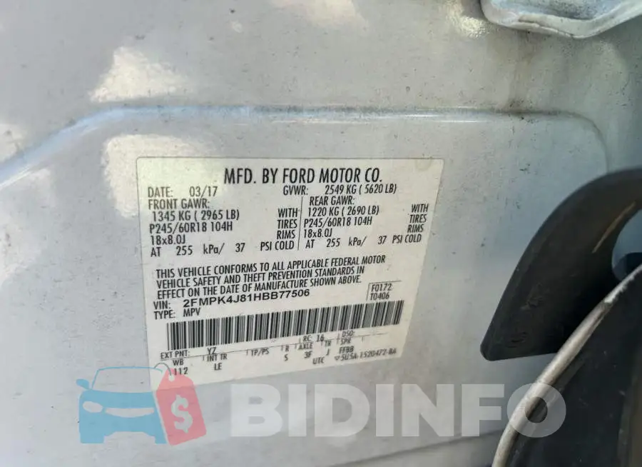 2FMPK4J81HBB77506 Photo# 10