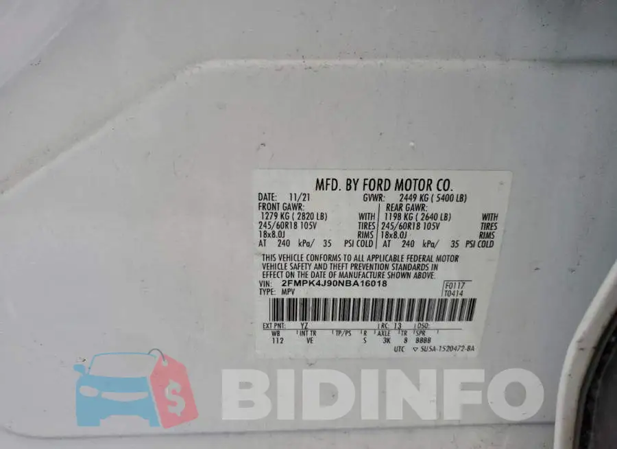 2FMPK4J90NBA16018 Photo# 13