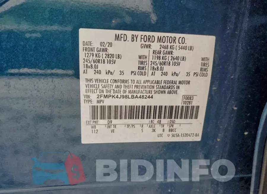 2FMPK4J98LBA48244 Photo# 13