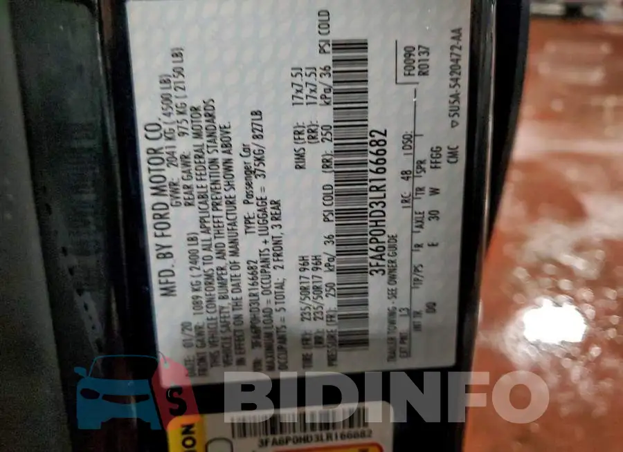 3FA6P0HD3LR166682 Photo# 12