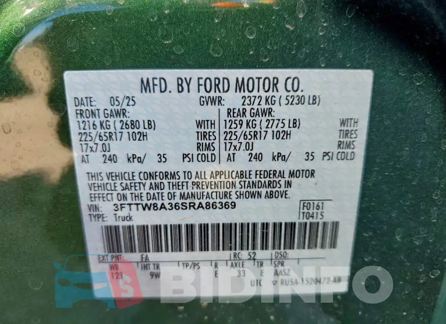 3FTTW8A36SRA86369 Photo# 12