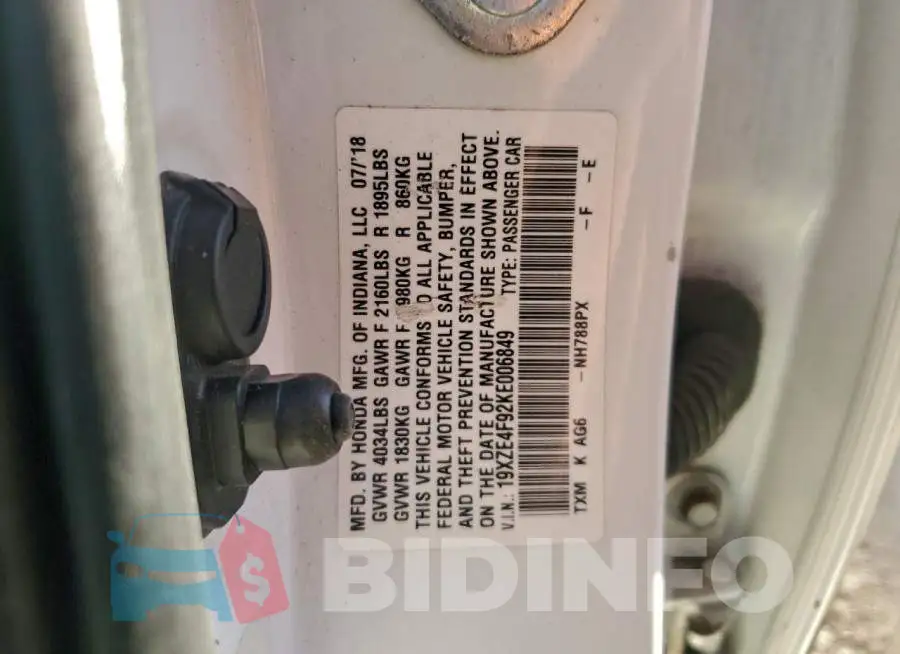 19XZE4F92KE006849 Photo# 13