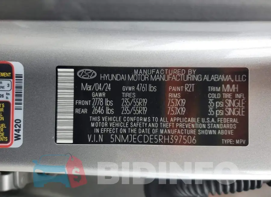 5NMJECDE5RH397506 Photo# 13