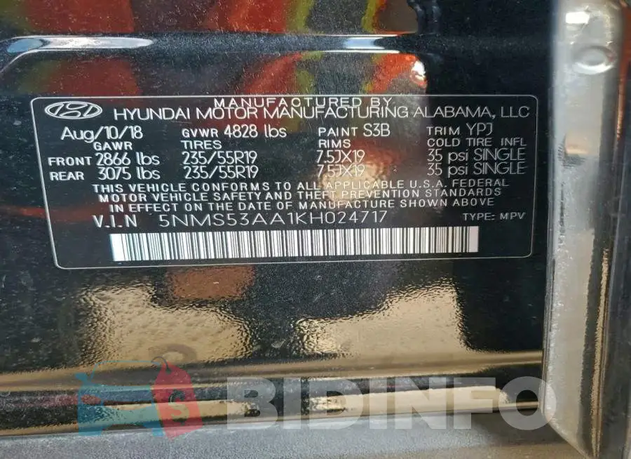 5NMS53AA1KH024717 Photo# 13