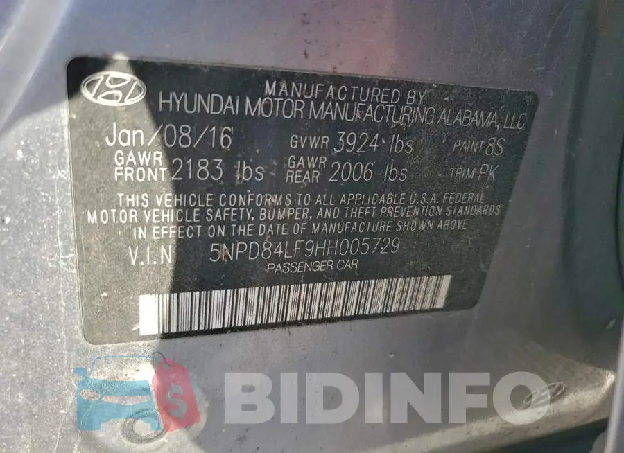 5NPD84LF9HH005729 Photo# 12