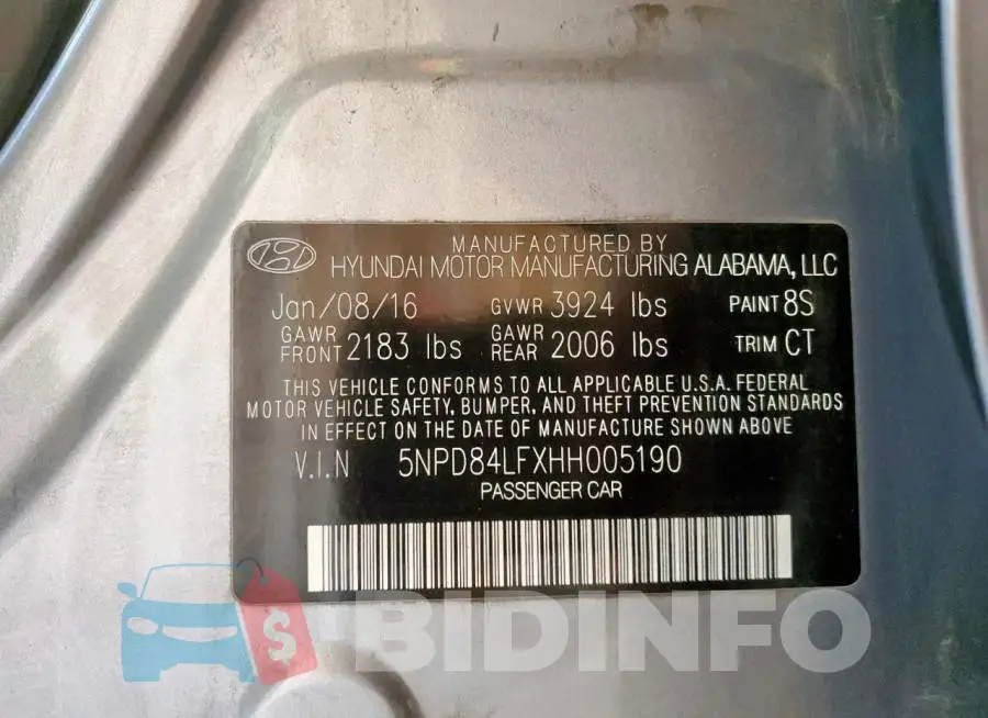 5NPD84LFXHH005190 Photo# 12
