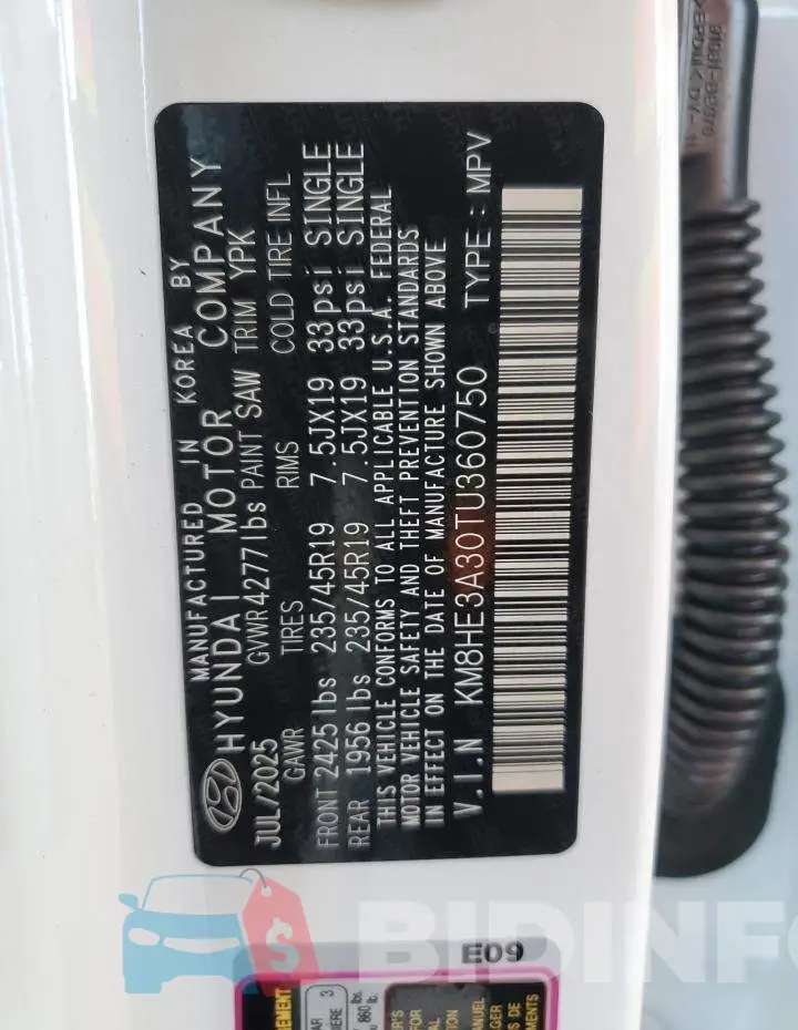 KM8HE3A30TU360750 Photo# 13