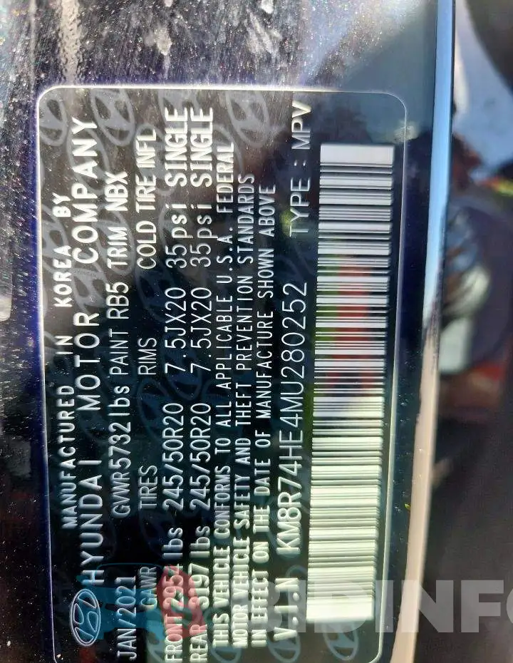 KM8R74HE4MU280252 Photo# 14