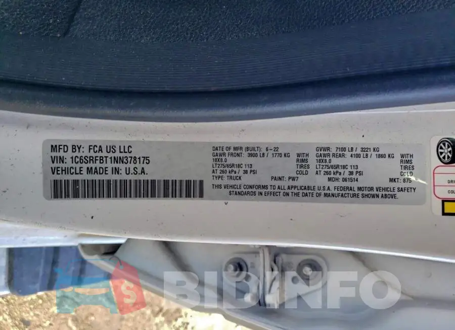1C6SRFBT1NN378175 Photo# 12