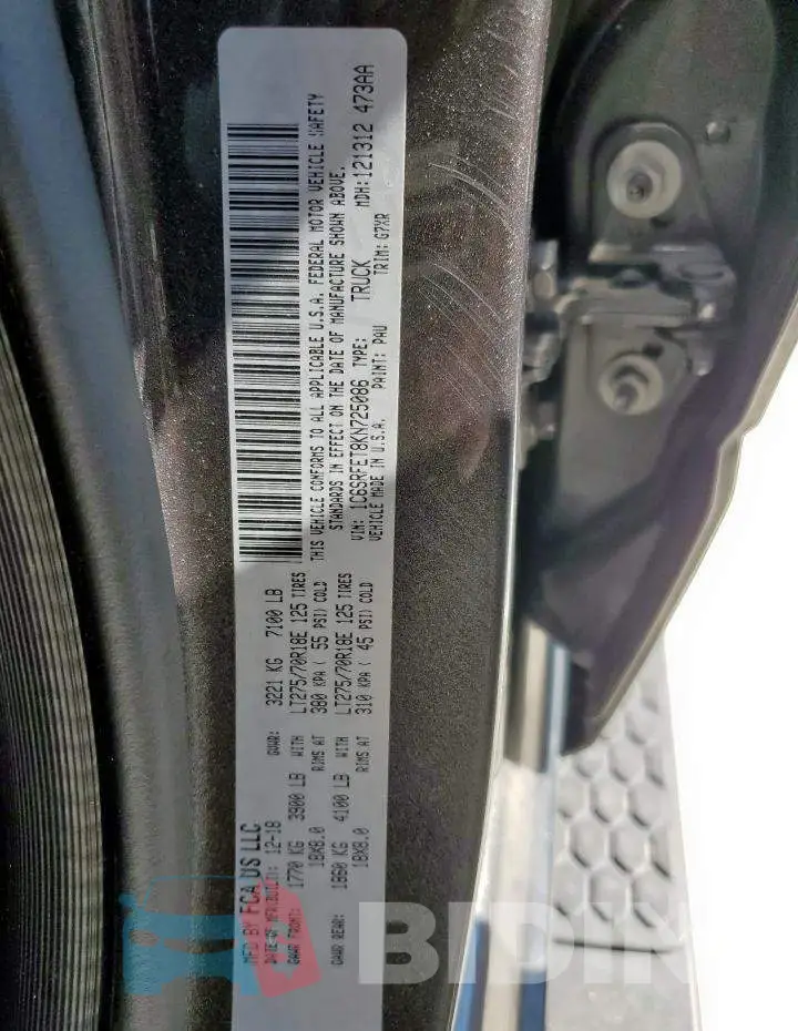 1C6SRFET8KN725086 Photo# 12