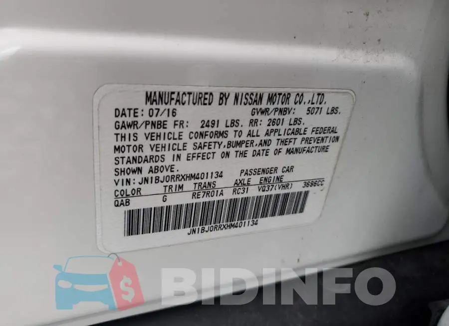 JN1BJ0RRXHM401134 Photo# 12