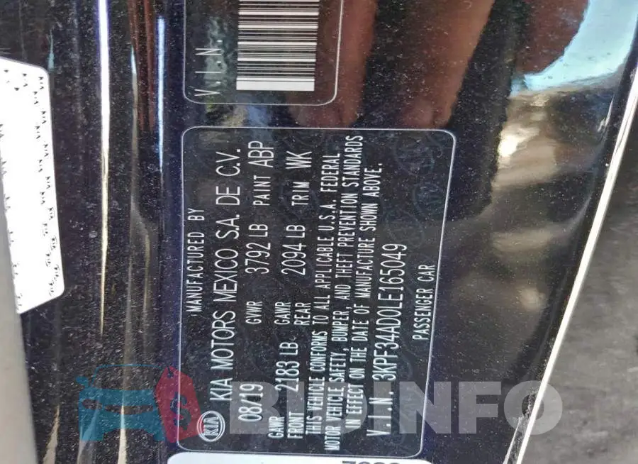 3KPF34AD0LE165049 Photo# 12